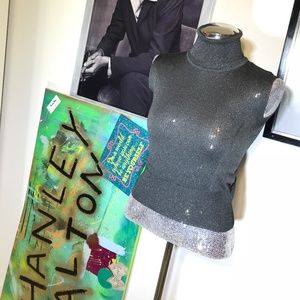 GORGEOUS SILVER SPARKLE CHRISTIAN DIOR TOP